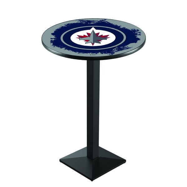 42" Blk Wrinkle Winnipeg Jets Pub Table